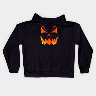 Pumpkin Face Crazy Halloween Pumpkin Jack-O Lantern - Toothy Grin - Scary Glow Smile Kids Hoodie